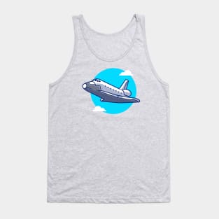 Spaceship Plane Flying Cartoon Tank Top